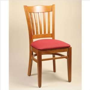   Chair with Wood Seat Frame Finish: Mahogany: Furniture & Decor