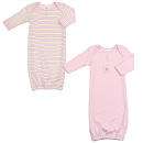 SpaSilk Girls 2 Pack Stripe & Heat Transfer Gown Set   Pink (0 9 