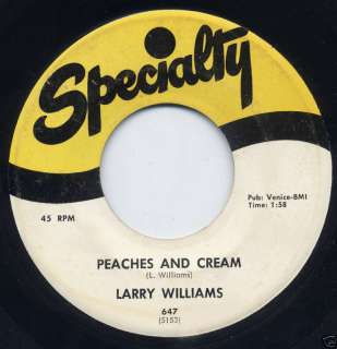 45   Larry Williams   Peaches And Cream  