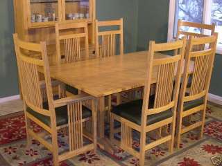 7pc Mission Arts & Crafts Stickley style Dining Room Set  