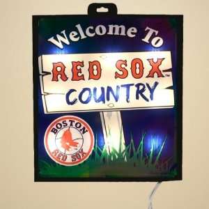  Boston Red Sox Light Up Wall/Window Sign: Sports 