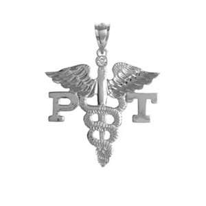  NursingPin   Physical Therapist PT Pendant with Diamond in 