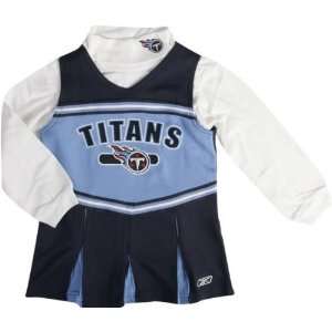 Tennessee Titans Girls 4 6X Long Sleeve Cheerleader Jumper  