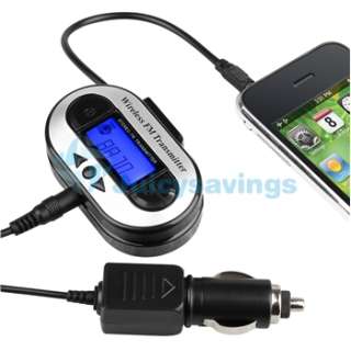 Radio FM Transmitter w/Car Charger for iPHONE 3G 3GS S  