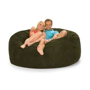   6DM MS007 cover 6 ft. Round Relax Sack   Microsuede Olive COVER ONLY