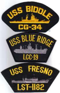 USN/NAVY MILITARY SHIP CAP/HAT PATCH USS BIDDLE CRUISER  