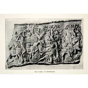  Bas Relief Decebalus Brave Diurpaneus King Dacia Sculpture Artwork 
