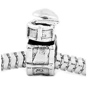  Sterling Silver Reflections Drum Set Bead Charm: Jewelry