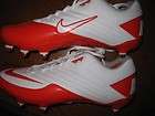 nike super speed d low football cleats sz 12 white