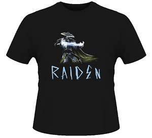 Raiden Mortal Kombat 9 Video Game T Shirt Black  