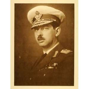  1932 King Carol II of Romania Portrait Photogravure 