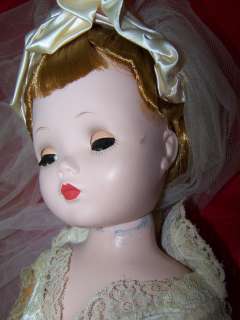 Vintage Madame Alexander Cissy Doll 20 21 Hard Plastic Bride NEEDS 
