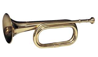 Military Style BRASS Cavalry BUGLE 13 w/Mouthpiece  