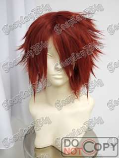 GRAY MAN LAVI SHORT COPPER RED spiky COSPLAY WIG  