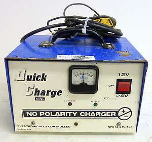 Quick Charge NPE12 24V/10A No Polar. Charger 12/24 VDC  