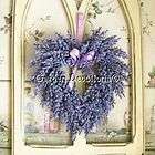Prim 10 LAVENDAR LAVENDER Heart Wreath Victorian Shabby Look~ Old 