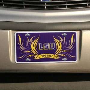 LSU Tigers Flame Styrene License Plate: Automotive