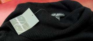 NWT Designers Original Black Turtleneck Cowl Sweater Small Soft 