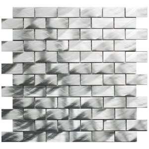  Medium Brick Pattern Aluminum Mosaic Tile: Home 