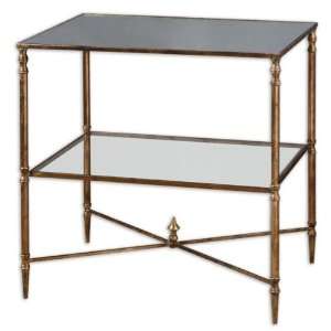    Uttermost Henzler Metal and Glass Lamp Table Furniture & Decor