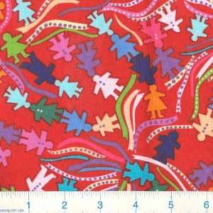  45 Wide Cut Ups Paper Doll Streamers Fabric By The Yard 