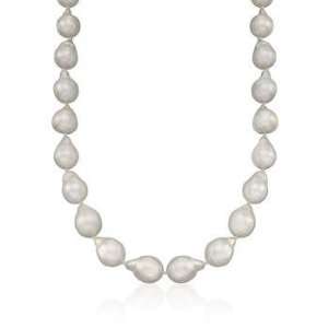    10 11mm Baroque Pearl Necklace With 14kt Yellow Gold Clasp Jewelry