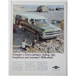    1969 Chevy CST/10 Pickup Beach Print Ad (2241)