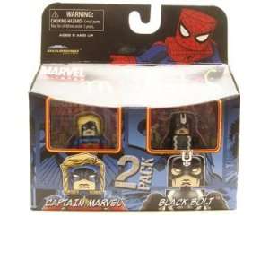 Marvel Minimates Series 31 Mini Figure 2Pack Black Bolt & Captain 
