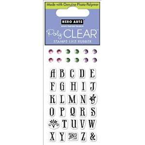  Cute Uppercase Letters   Clear Rubber Stamps: Arts, Crafts 