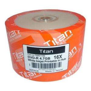   16X DVD R DVDR White Inkjet HUB Printable Disc Media 4.7GB  