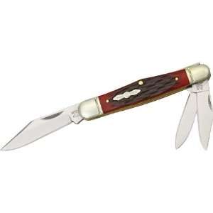 Rough Rider Knives 282 Whittler Pocket Knife with Red Jigged Bone 