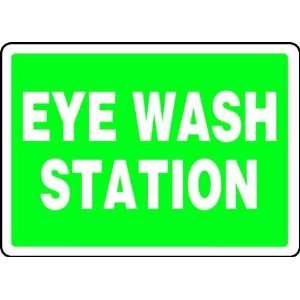  ACCUFORM MFSAD31VA Eye Wash Sign,10 x 14In,WHT/GRN,AL,ENG 