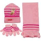 e4Hats Toddler Dream Knit Hat Gloves and Scarf Set   Light Pink