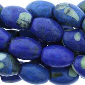 Synthetic Blue Azurite  Melon Plain   14mm Height, 10mm Width, 10mm 