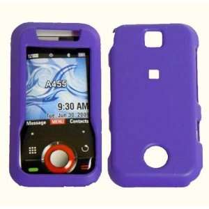  Dark Purple Hard Case Cover for Motorola Rival A455 Cell 