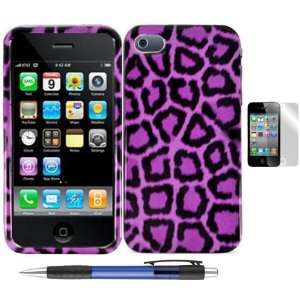  Purple Black Leopard Premium Design Protector Hard Cover 