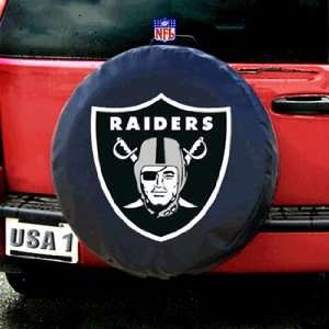   Raiders NFL Spare Tire Cover by Fremont Die (Black): Sports & Outdoors