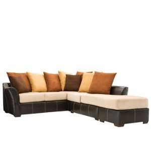  Collin Brown Microfiber 3Pc Sectional Sofa