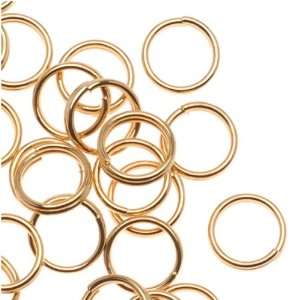  22K Gold Plated Split Rings 6mm (100) Arts, Crafts 