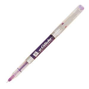   Ball Pen, Transparent Brl, Purple Ink, Medium Point