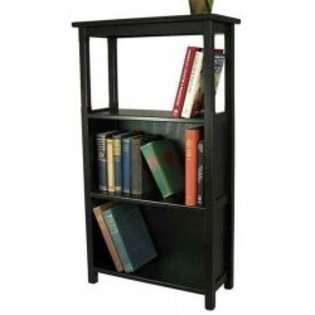 Manchester Wood Open Topped Cottage Bookcase   Black   42.75H x 24W 