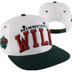  Minnesota Wild Super Star White/GreenSnapback Hat: Sports 