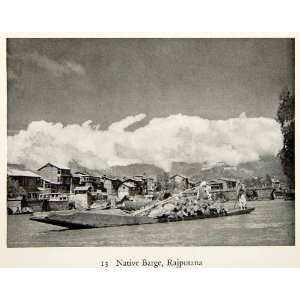  1938 Print Native Barge Rajputana India Transport Native 