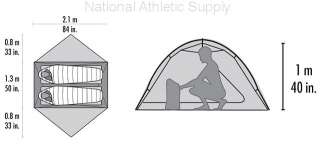 MSR Hubba Hubba Tent 2 Person Lightweight Shelter Green 040818051443 