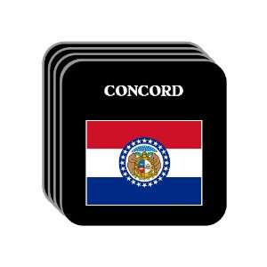 US State Flag   CONCORD, Missouri (MO) Set of 4 Mini Mousepad Coasters