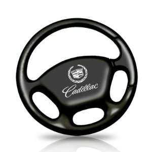  Cadillac Logo Black Steering Wheel Key Chain: Automotive