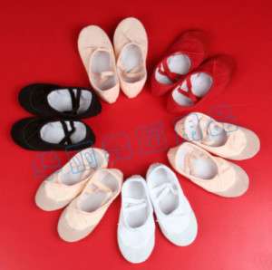 NEW Adult Canvas Ballet Dance Shoes Slippers 4 colors  