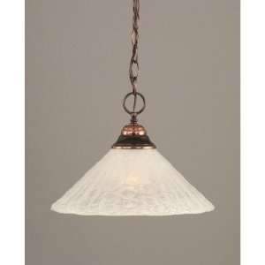   Chain Pendant with Bubble Glass Shade Finish Bronze 