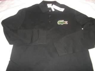 LACOSTE POLO SHIRT MODERN FIT SIZE 5=M MENS NWT $92.00 BLACK  