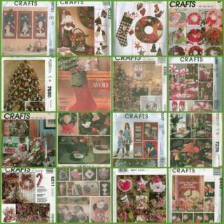   Holiday Decoration Sewing Pattern Ornaments Wreaths Table XMAS  